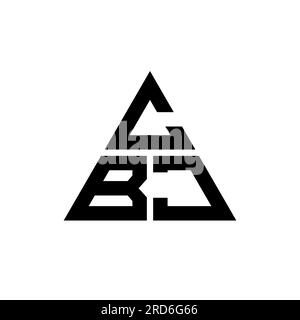 CBJ triangle letter logo design with triangle shape. CBJ triangle logo ...