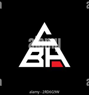 CBH triangle letter logo design with triangle shape. CBH triangle logo design monogram. CBH triangle vector logo template with red color. CBH triangul Stock Vector