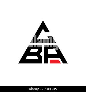 CBA triangle letter logo design with triangle shape. CBA triangle logo design monogram. CBA triangle vector logo template with red color. CBA triangul Stock Vector