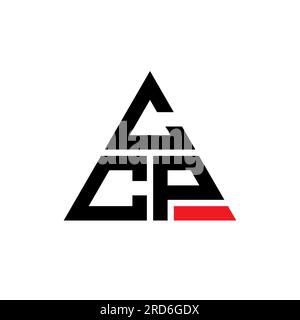 CCP triangle letter logo design with triangle shape. CCP triangle logo design monogram. CCP triangle vector logo template with red color. CCP triangul Stock Vector