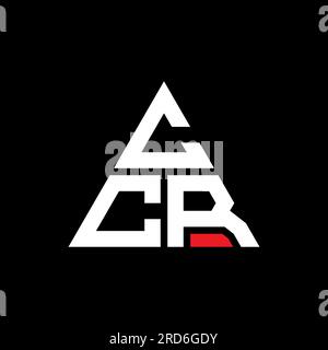 CCR triangle letter logo design with triangle shape. CCR triangle logo design monogram. CCR triangle vector logo template with red color. CCR triangul Stock Vector