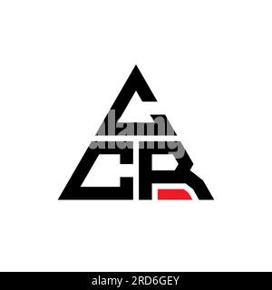 CCR triangle letter logo design with triangle shape. CCR triangle logo design monogram. CCR triangle vector logo template with red color. CCR triangul Stock Vector