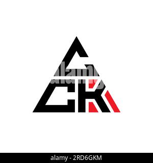 CCK triangle letter logo design with triangle shape. CCK triangle logo design monogram. CCK triangle vector logo template with red color. CCK triangul Stock Vector