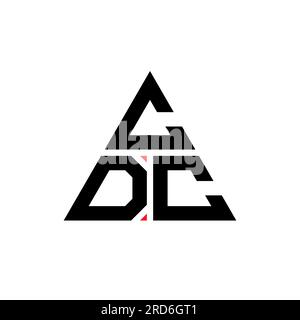 CDC triangle letter logo design with triangle shape. CDC triangle logo ...