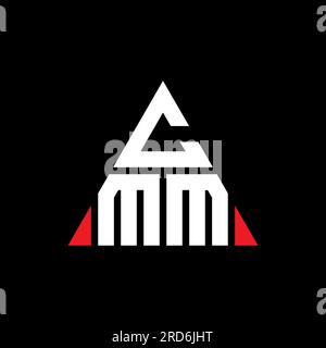 CMM triangle letter logo design with triangle shape. CMM triangle logo ...