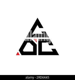 COC triangle letter logo design with triangle shape. COC triangle logo design monogram. COC triangle vector logo template with red color. COC triangul Stock Vector