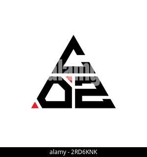 COZ triangle letter logo design with triangle shape. COZ triangle logo design monogram. COZ triangle vector logo template with red color. COZ triangul Stock Vector