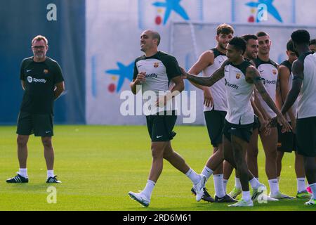 Sant Joan Despí, Spain, 19, July, 2023.  Spain-Football-FC Barcelona trainning session.  Credit: Joan G/Alamy Live News Stock Photo