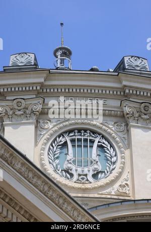 The Romanian Athenaeum, Bucharest's prestigious and landmark concert hall, an architectural gem & home of George Enescu's Philhamonic. Stock Photo