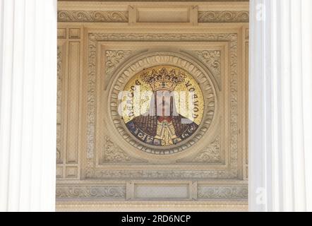 The Romanian Athenaeum, Bucharest's prestigious and landmark concert hall, an architectural gem & home of George Enescu's Philhamonic. Stock Photo