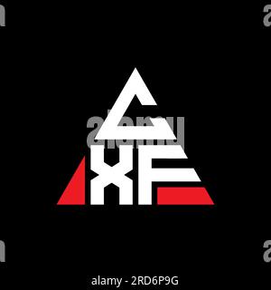 CXF letter logo design with polygon shape. CXF polygon and cube shape ...