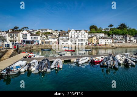 24 May 2023: St Mawes, Cornwall, UK - The harbour of St Mawes on the Roseland Peninsula. Stock Photo