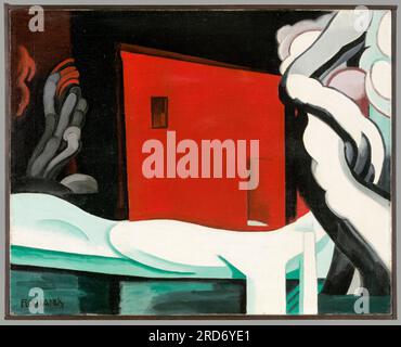 Oscar Bluemner, Snow and Glow, painting in oil on canvas, 1935 Stock Photo
