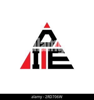 DIE triangle letter logo design with triangle shape. DIE triangle logo design monogram. DIE triangle vector logo template with red color. DIE triangul Stock Vector