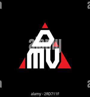 DMV triangle letter logo design with triangle shape. DMV triangle logo ...