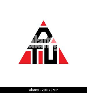 DTU triangle letter logo design with triangle shape. DTU triangle logo ...