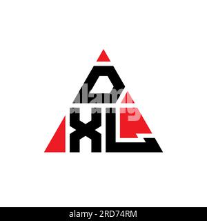 DXL triangle letter logo design with triangle shape. DXL triangle logo design monogram. DXL triangle vector logo template with red color. DXL triangul Stock Vector