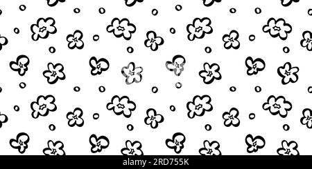 POPCORN PATTERN. Popcorn seamless pattern with pop corn snack icons. Vector illustration popcorn pattern. Black and white background. Graphic design f Stock Vector