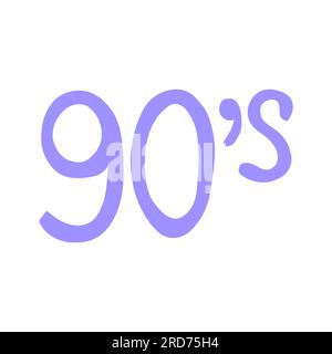 Hand drawn 90s lettering Stock Vector