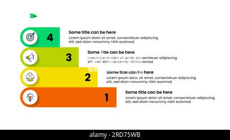 Infographic template with icons and 4 options or steps. Pyramid. Can be used for workflow layout, diagram, banner, webdesign. Vector illustration Stock Vector