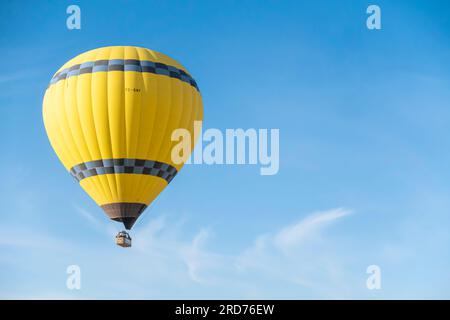 Hot Air Balloon in blue sky Stock Photo - Alamy