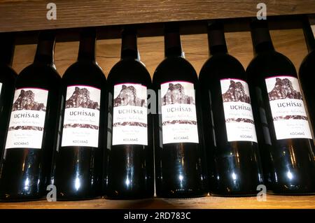 Kocabağ Uçhisar Öküzgözü - Kalecik Karasi A Red wine from Central Anatolia, Turkey Stock Photo