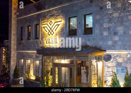 Vasıl Cave Hotel, Uçhisar – Cappadocia Turkey Stock Photo