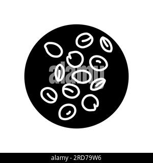 Lentil cereals black line icon. Natural organic super food. Pictogram for web page, mobile app, promo. Stock Vector