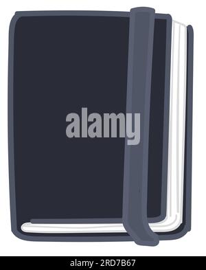 Notebook or diary with leather covering vector Stock Vector