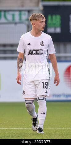 Cove Rangers FC, Balmoral Stadium, Cove, Aberdeen, UK. 18th July, 2023. This is from the Viaply Cup game between Cove Rangers FC and Clyde FC. PICTURE CONTENT - COVE - TYLER MYKTA Credit: JASPERIMAGE/Alamy Live News Stock Photo