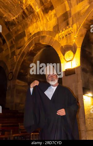 Head of the sufi whirling dervishes from  Mevlevi order in Turkey before the ceremony of Sama dance. Cappadocia Turkey Stock Photo