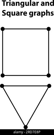 Triangular and square graph. Scared Geometry Vector Design Elements. thin line geometric. isolated on white background. the world of geometry. Stock Vector