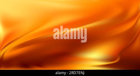 Luxurious amber gold background with waves. Pattern with overflows of caramel, oil or silk. Vector gradient mesh. Lovely honey wallpaper pattern. Vint Stock Vector