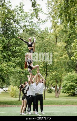 Cheerleaders on the Football Playground Editorial Stock Photo - Image of  competition, fitness: 129080908