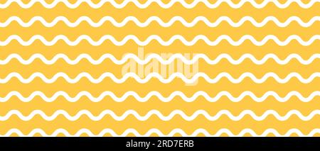 Abstract noodle pattern. Graphic spaghetti background with yellow ramen noodles. Isolated vector illustrations on white background. Stock Vector