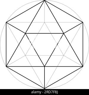 Scared Geometry Vector Design Elements. thin line geometric. isolated on white background. the world of geometry with our intricate illustrations. Stock Vector