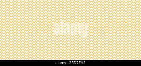 Abstract noodle pattern. Graphic spaghetti background with yellow ramen noodles. Isolated vector illustrations on white background. Stock Vector