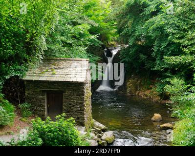 Rydal Grotto viewing station, Lake District Stock Photo