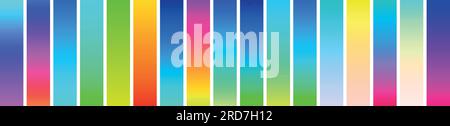 Abstract gradient background set. Soft color palette of blue, pink, purple and green. Vector illustration with yellow and sunset tones. Stock Vector