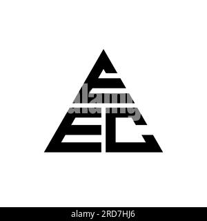 EEC triangle letter logo design with triangle shape. EEC triangle logo ...