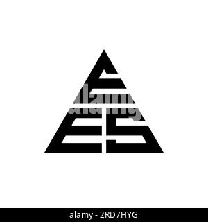 EES triangle letter logo design with triangle shape. EES triangle logo design monogram. EES triangle vector logo template with red color. EES triangul Stock Vector
