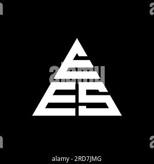 EES triangle letter logo design with triangle shape. EES triangle logo design monogram. EES triangle vector logo template with red color. EES triangul Stock Vector
