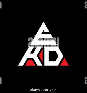 EKD triangle letter logo design with triangle shape. EKD triangle logo ...