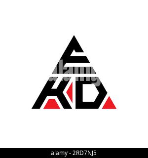 EKD triangle letter logo design with triangle shape. EKD triangle logo ...