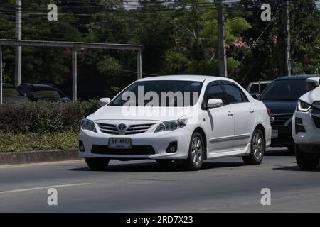 Chiangmai, Thailand -   June  1 2023: Private car, Toyota Corolla Altis. On road no.1001, 8 km from Chiangmai city. Stock Photo