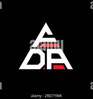 FDA letter logo design with polygon shape. FDA polygon and cube shape ...