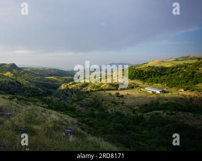 Stepanakert, Azerbaijan. 13th June, 2019. General view of mountains in the town of Shusha, Nagorno-Karabakh. The unrecognised yet de facto independent country in South Caucasus, Nagorno-Karabakh (also known as Artsakh) has been in the longest-running territorial dispute between Azerbaijan and Armenia in post-Soviet Eurasia since the collapse of Soviet Union. It is mainly populated by ethnic Armenians. (Credit Image: © Jasmine Leung/SOPA Images via ZUMA Press Wire) EDITORIAL USAGE ONLY! Not for Commercial USAGE! Stock Photo