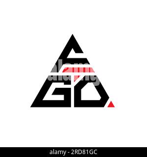 FGO triangle letter logo design with triangle shape. FGO triangle logo ...