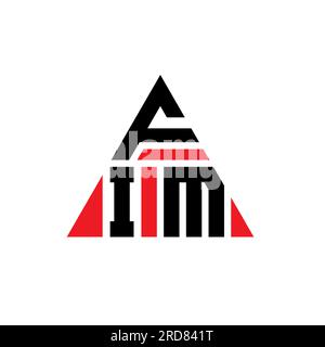 FIM triangle letter logo design with triangle shape. FIM triangle logo design monogram. FIM triangle vector logo template with red color. FIM triangul Stock Vector