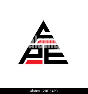 FPE triangle letter logo design with triangle shape. FPE triangle logo ...